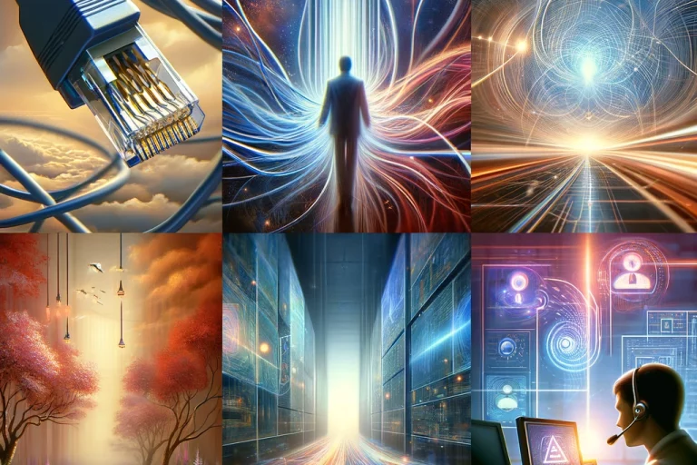 DALL·E 2024-04-26 16.02.33 – Create five separate abstract photorealistic images suitable for a blog about resolving Merchant Center issues in Google Ads. Image 1_ An abstract rep