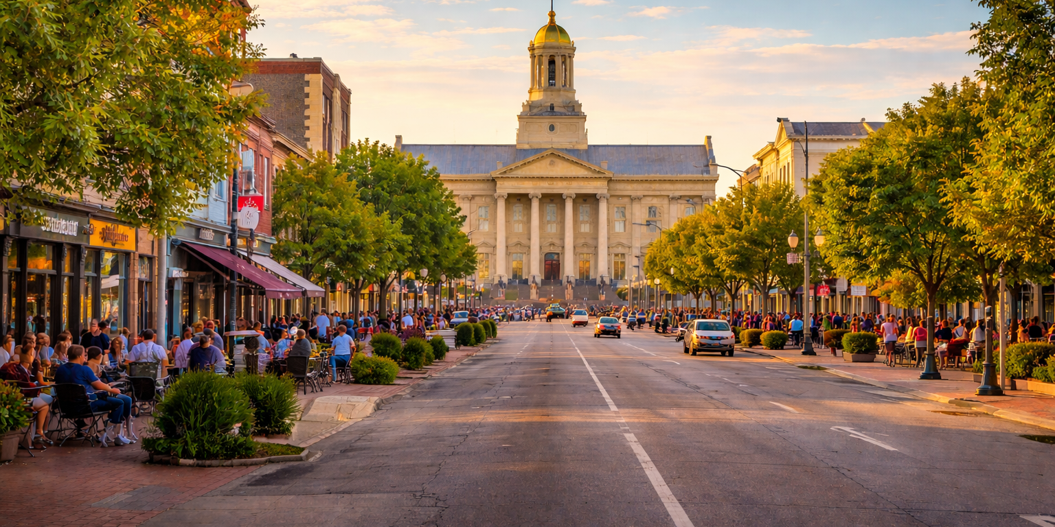 Golden hour in Iowa City