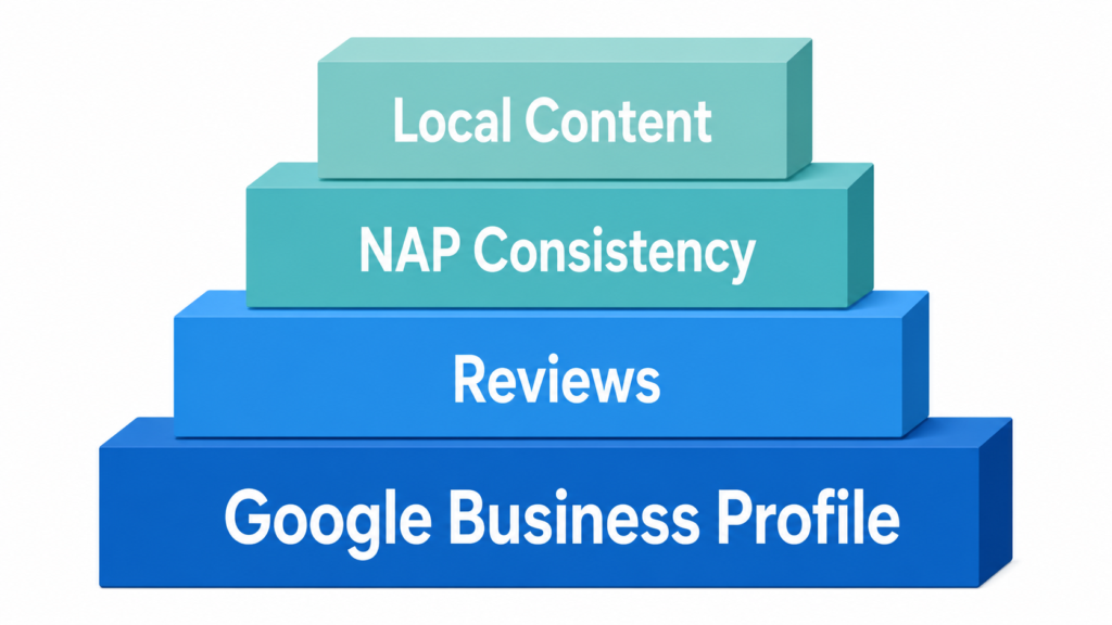 Running Robots Local SEO Building Blocks Inforgraphic
